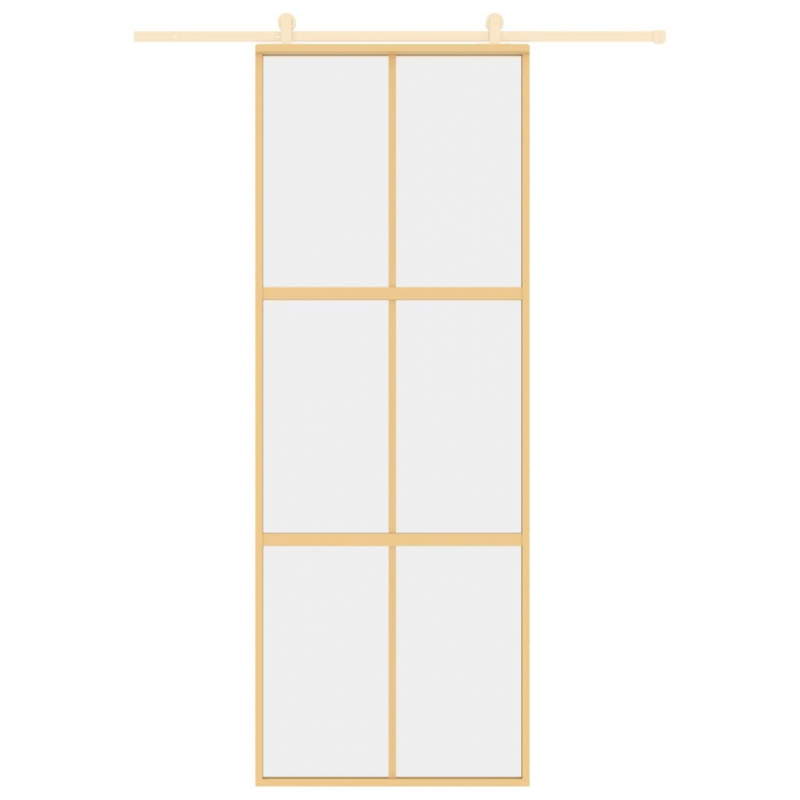 Schiebetür Golden 76x205 cm ESG-Klarglas und Aluminium