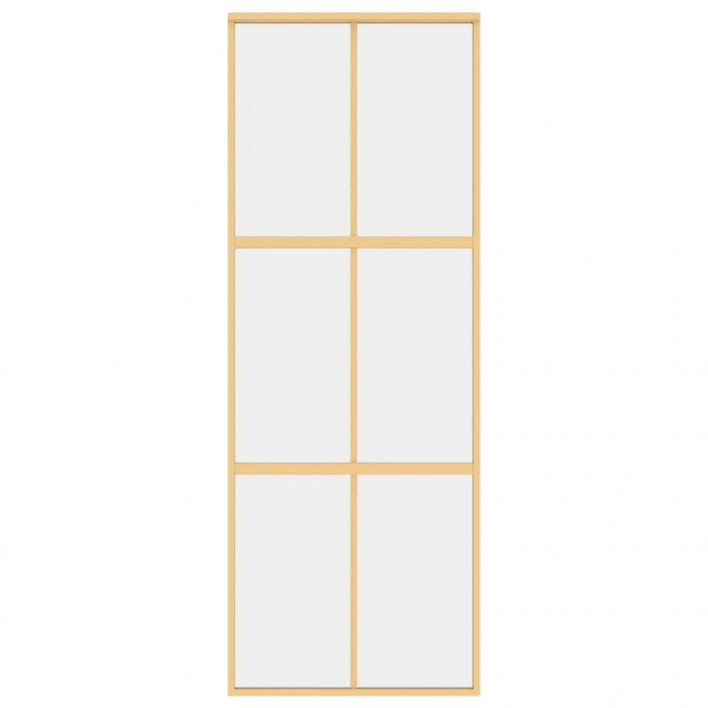 Schiebetür Golden 76x205 cm ESG-Klarglas und Aluminium