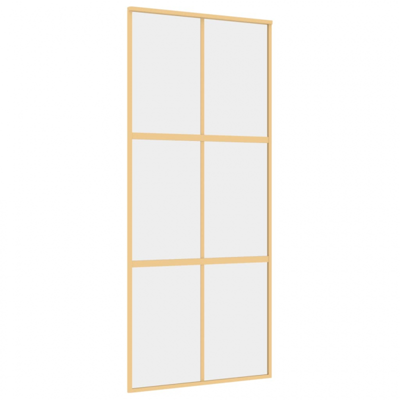 Schiebetür Golden 90x205 cm ESG-Klarglas und Aluminium