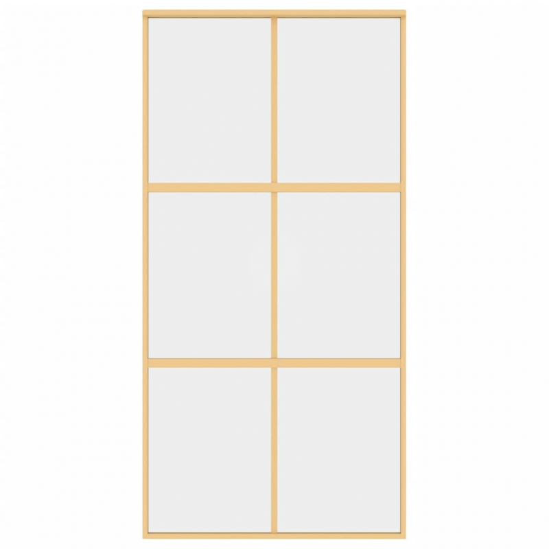 Schiebetür Golden 102,5x205 cm ESG-Klarglas und Aluminium