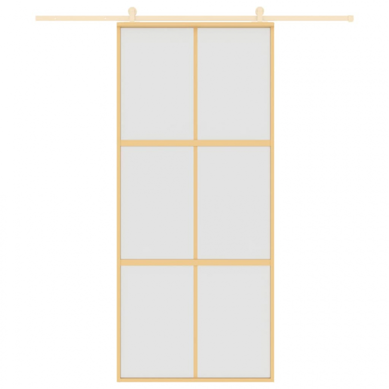 Schiebetür Golden 90x205 cm Matt ESG-Glas und Aluminium