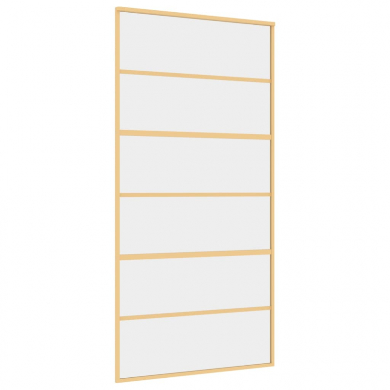 Schiebetür Golden 102,5x205 cm ESG-Klarglas und Aluminium