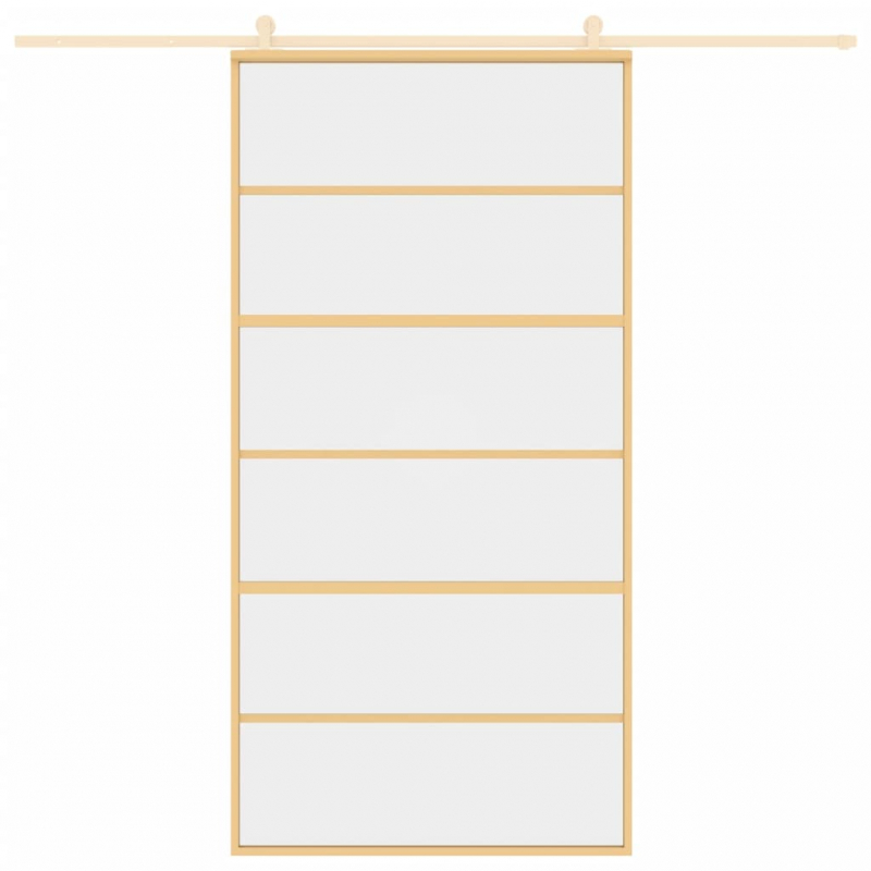 Schiebetür Golden 102,5x205 cm ESG-Klarglas und Aluminium