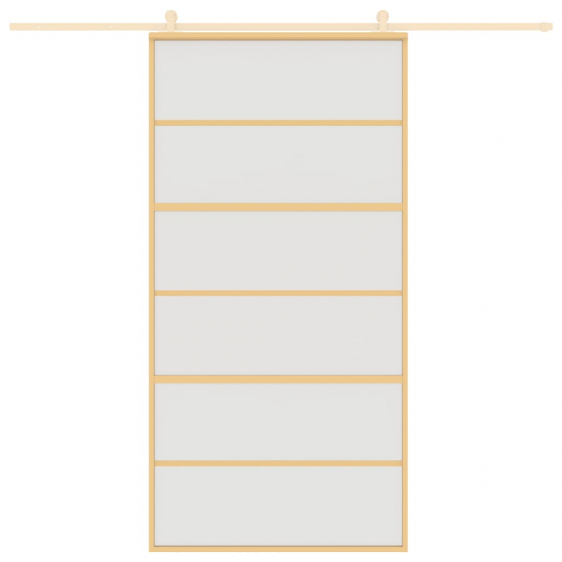 Schiebetür Golden 102,5x205 cm Matt ESG-Glas und Aluminium