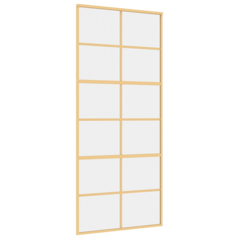 Schiebetür Golden 90x205 cm ESG-Klarglas und Aluminium