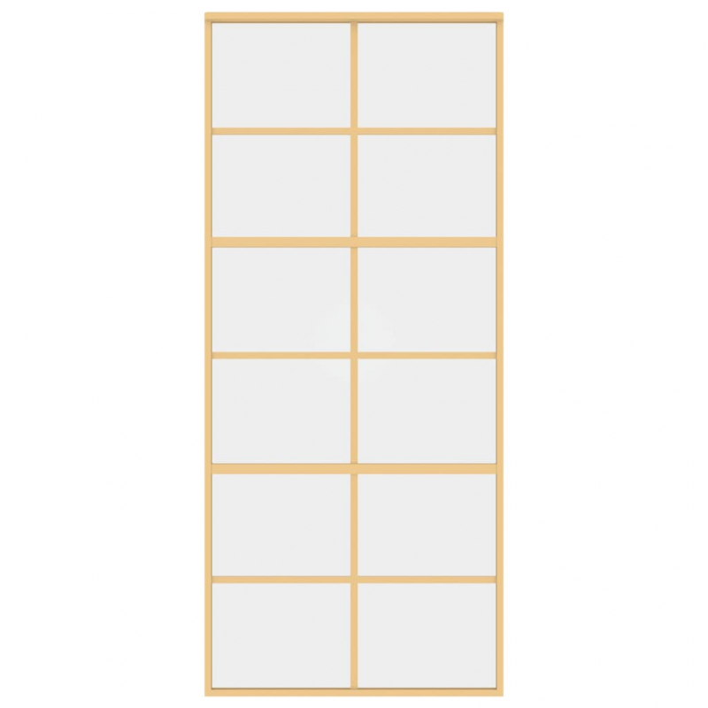 Schiebetür Golden 90x205 cm ESG-Klarglas und Aluminium