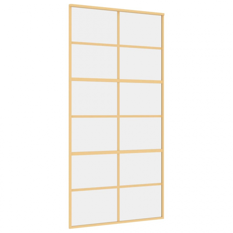 Schiebetür Golden 102,5x205 cm ESG-Klarglas und Aluminium