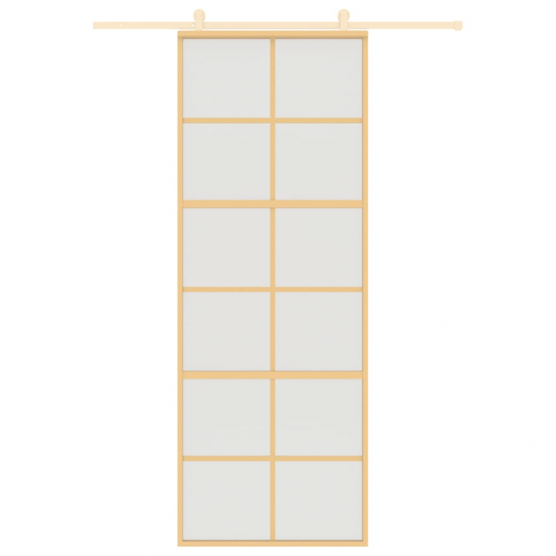 Schiebetür Golden 76x205 cm Matt ESG-Glas und Aluminium