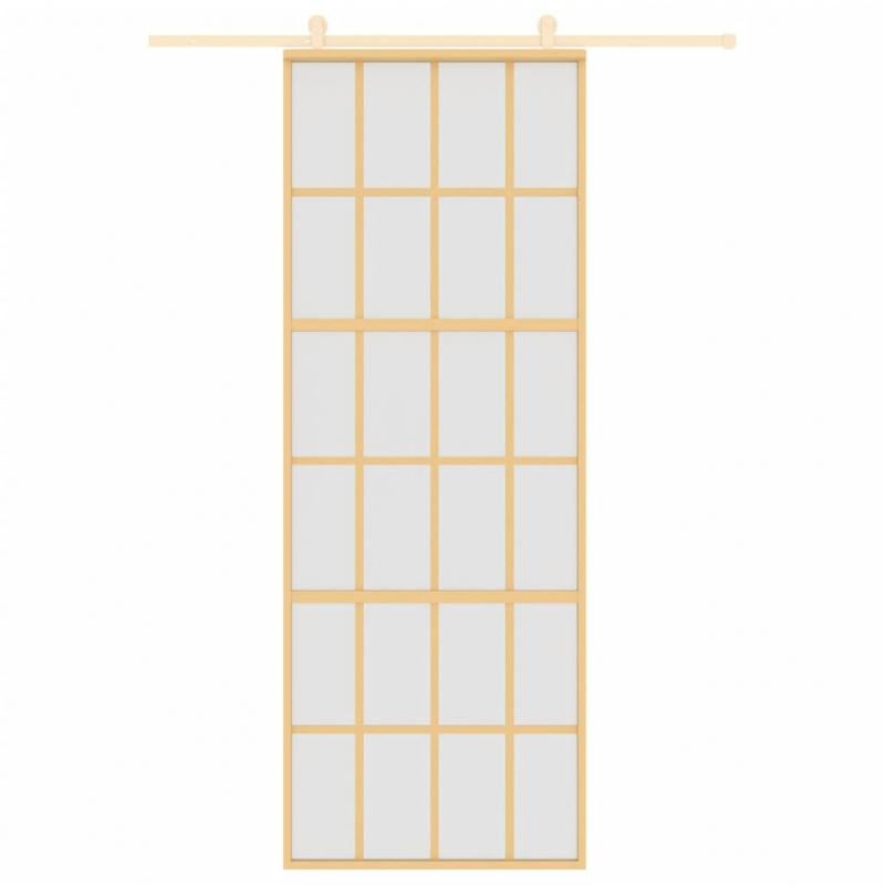 Schiebetür Golden 76x205 cm Matt ESG-Glas und Aluminium