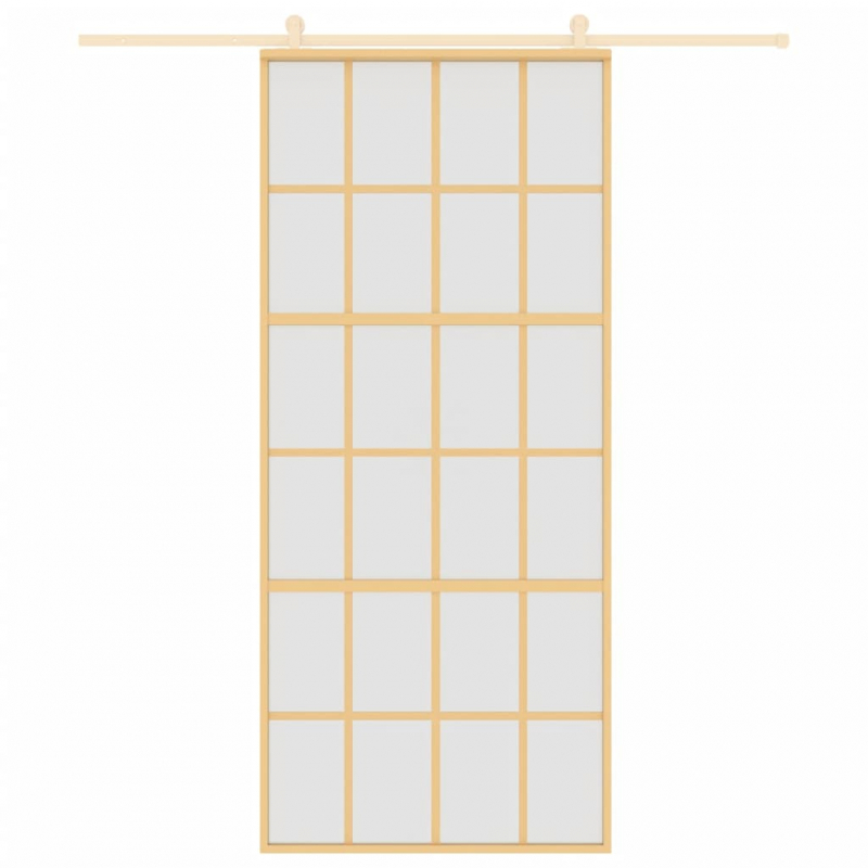 Schiebetür Golden 90x205 cm Matt ESG-Glas und Aluminium