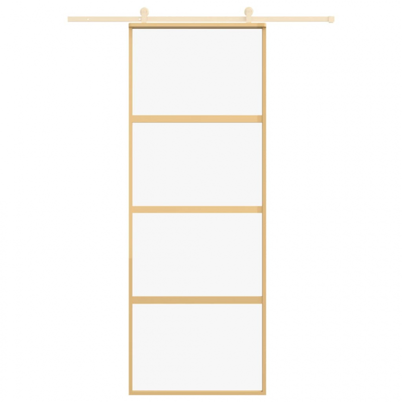 Schiebetür Golden 76x205 cm ESG-Klarglas und Aluminium