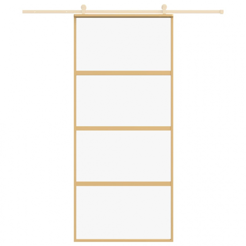 Schiebetür Golden 90x205 cm ESG-Klarglas und Aluminium