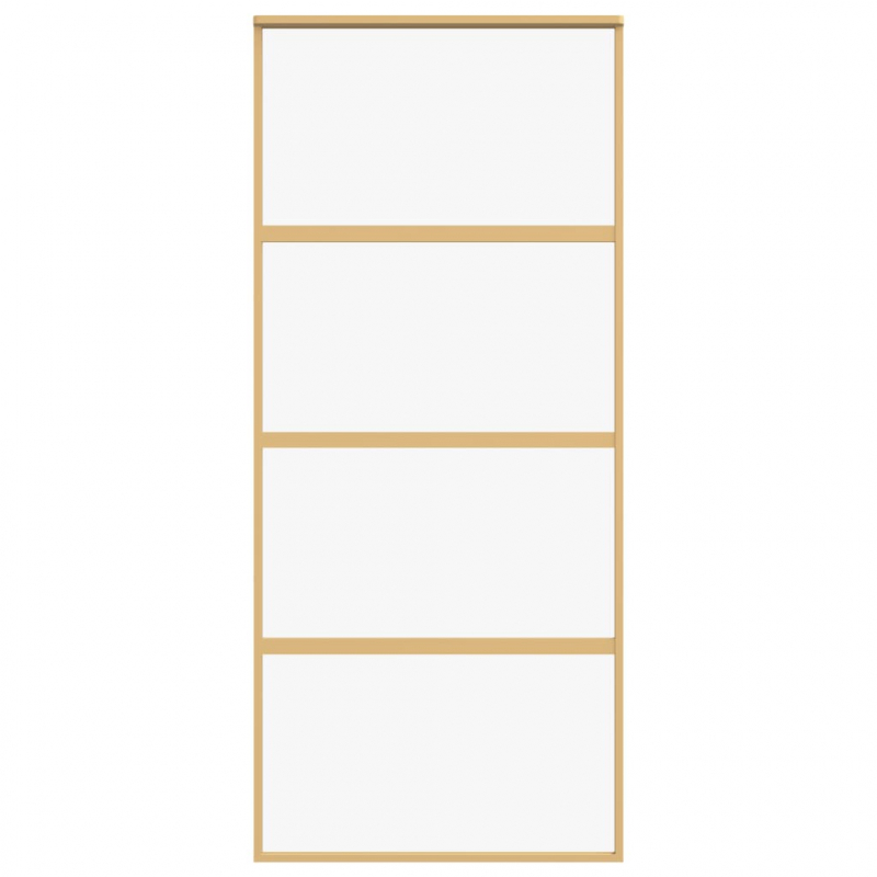 Schiebetür Golden 90x205 cm ESG-Klarglas und Aluminium