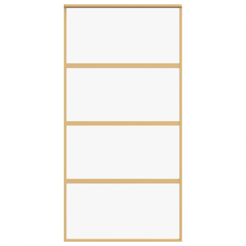 Schiebetür Golden 102,5x205 cm ESG-Klarglas und Aluminium