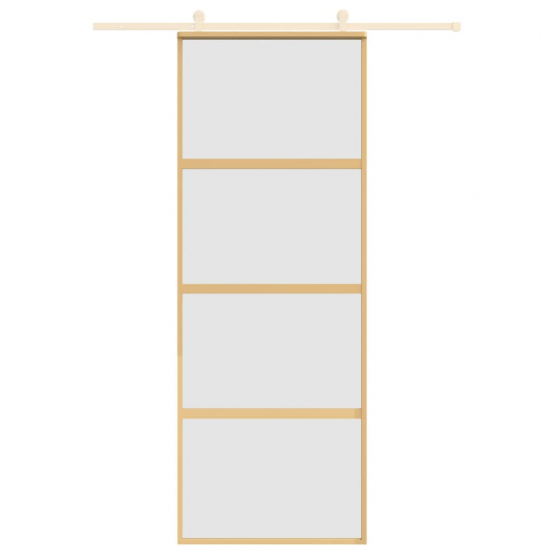 Schiebetür Golden 76x205 cm Matt ESG-Glas und Aluminium