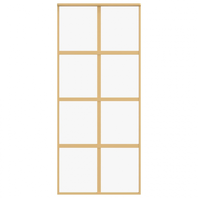 Schiebetür Golden 90x205 cm ESG-Klarglas und Aluminium