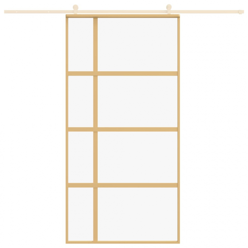 Schiebetür Golden 102,5x205 cm ESG-Klarglas und Aluminium
