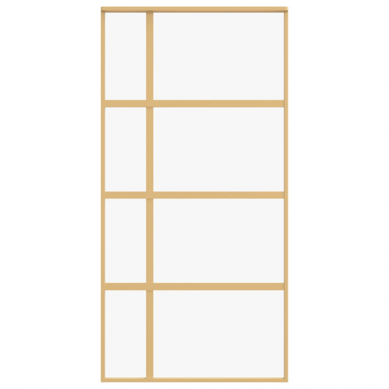 Schiebetür Golden 102,5x205 cm ESG-Klarglas und Aluminium