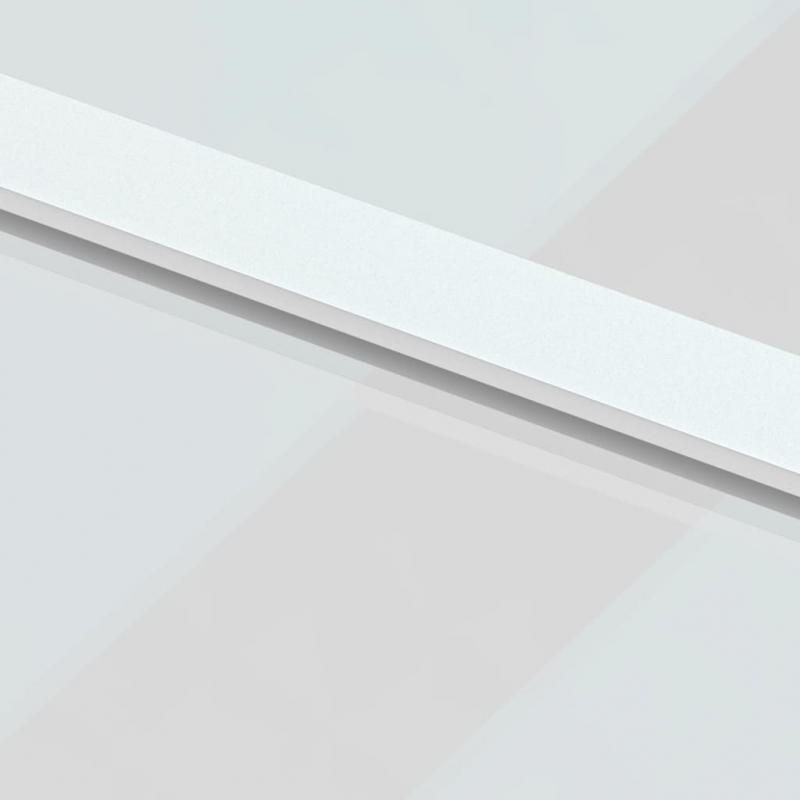 Schiebetür Weiß 90x205 cm Hartglas und Aluminium