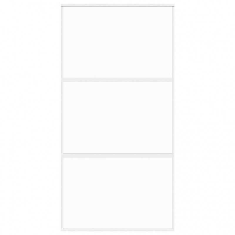 Schiebetür Weiß 102,5x205 cm Hartglas und Aluminium