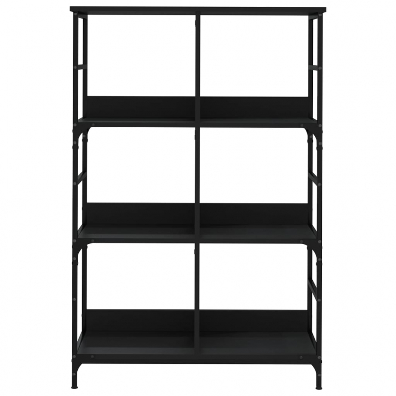 Bücherregal Schwarz 78,5x33x117,5 cm Holzwerkstoff