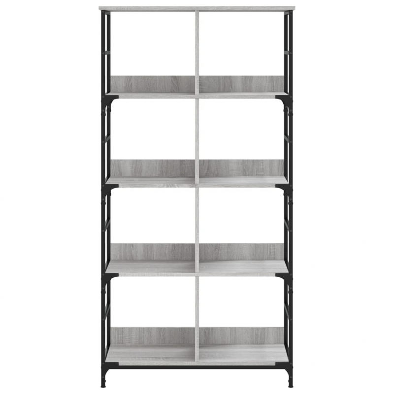 Bücherregal Grau Sonoma 78,5x33x153 cm Holzwerkstoff