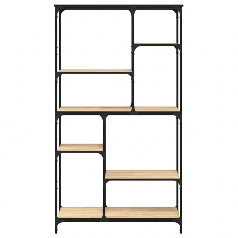 Bücherregal Sonoma-Eiche 99x35,5x176 cm Holzwerkstoff und Stahl