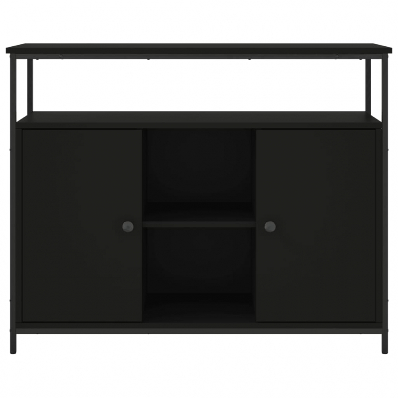 Sideboard Schwarz 100x35x80 cm Holzwerkstoff