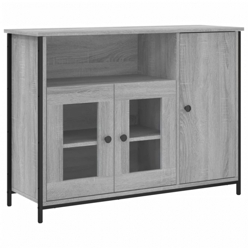 Sideboard Grau Sonoma 100x35x75 cm Holzwerkstoff