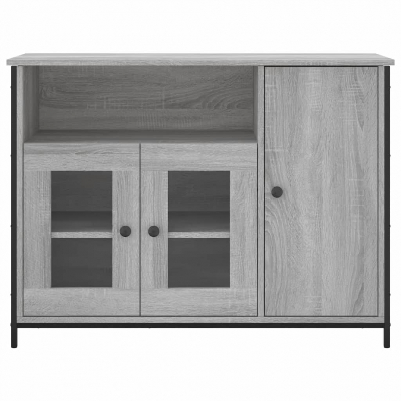 Sideboard Grau Sonoma 100x35x75 cm Holzwerkstoff