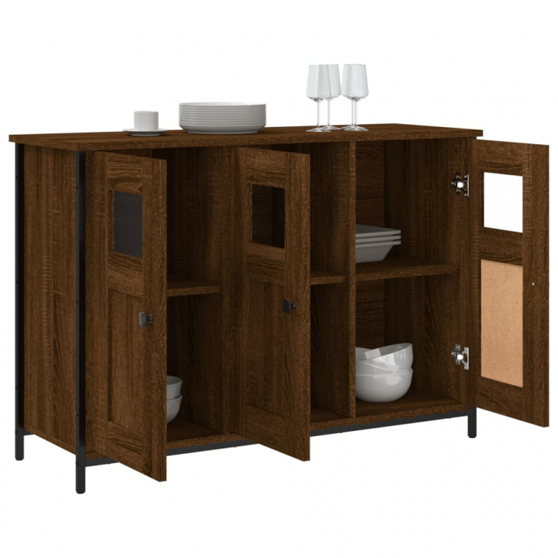 Sideboard Braun Eichen-Optik 100x35x70 cm Holzwerkstoff