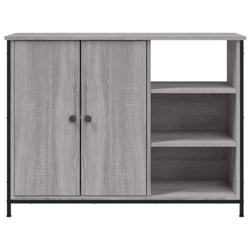 Sideboard Grau Sonoma 100x33x75 cm Holzwerkstoff