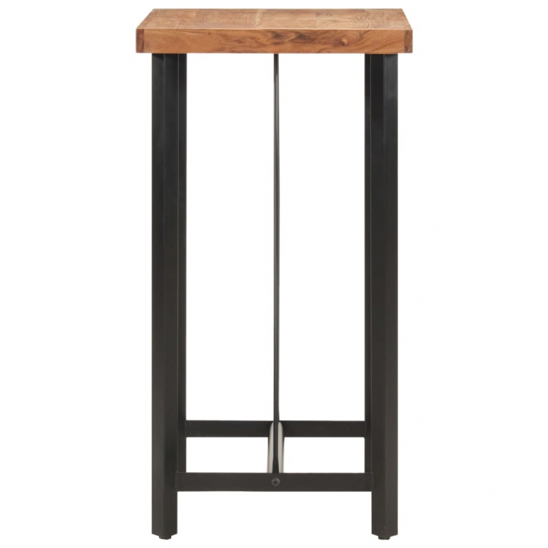 Bartisch 55x55x107 cm Massivholz Akazie und Eisen