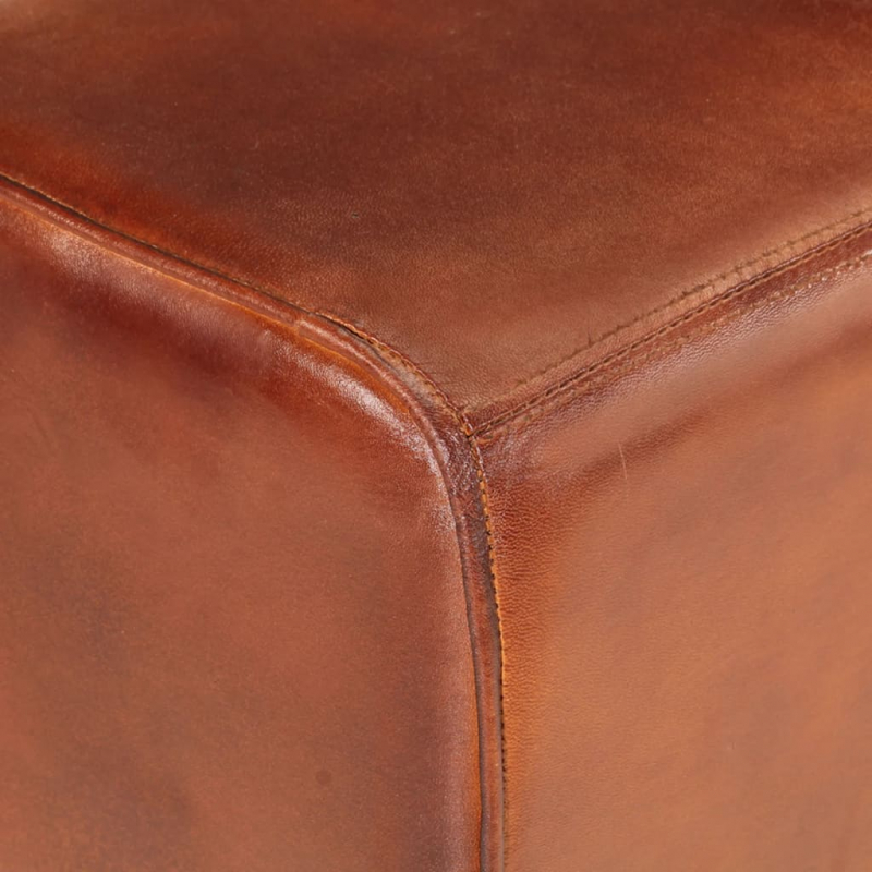 Bank Turnbock-Design Braun 110 cm Echtleder