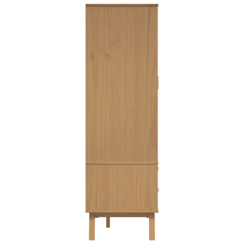Kleiderschrank OLDEN Braun 76,5x53x172 cm Massivholz Kiefer