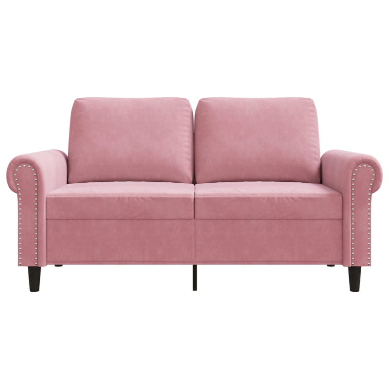 2-Sitzer-Sofa Rosa 120 cm Samt