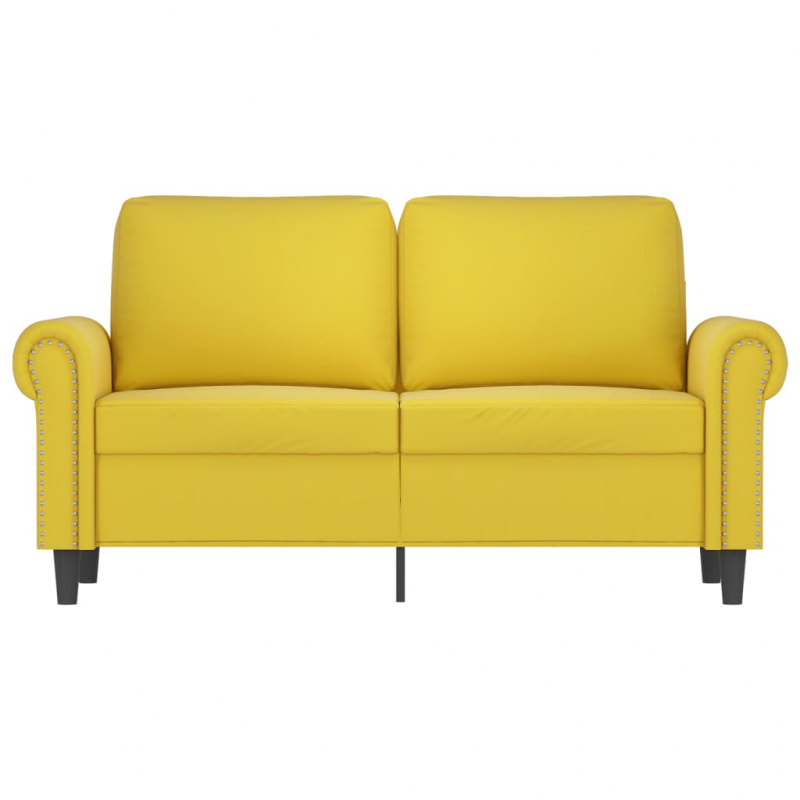 2-Sitzer-Sofa Gelb 120 cm Samt