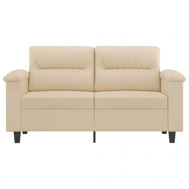 2-Sitzer-Sofa Creme 120 cm Mikrofasergewebe