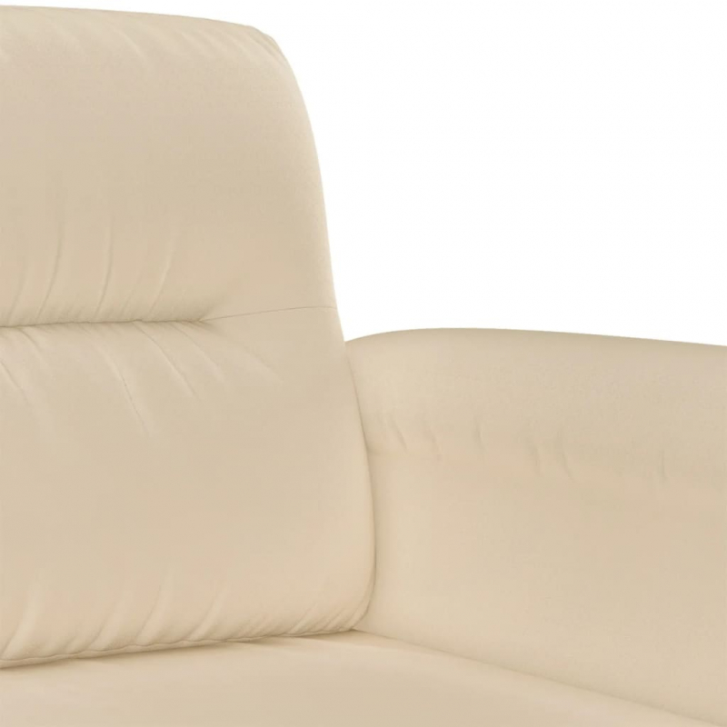 2-Sitzer-Sofa Creme 120 cm Mikrofasergewebe