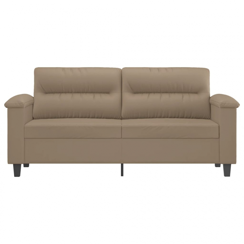 2-Sitzer-Sofa Cappuccino-Braun 140 cm Kunstleder
