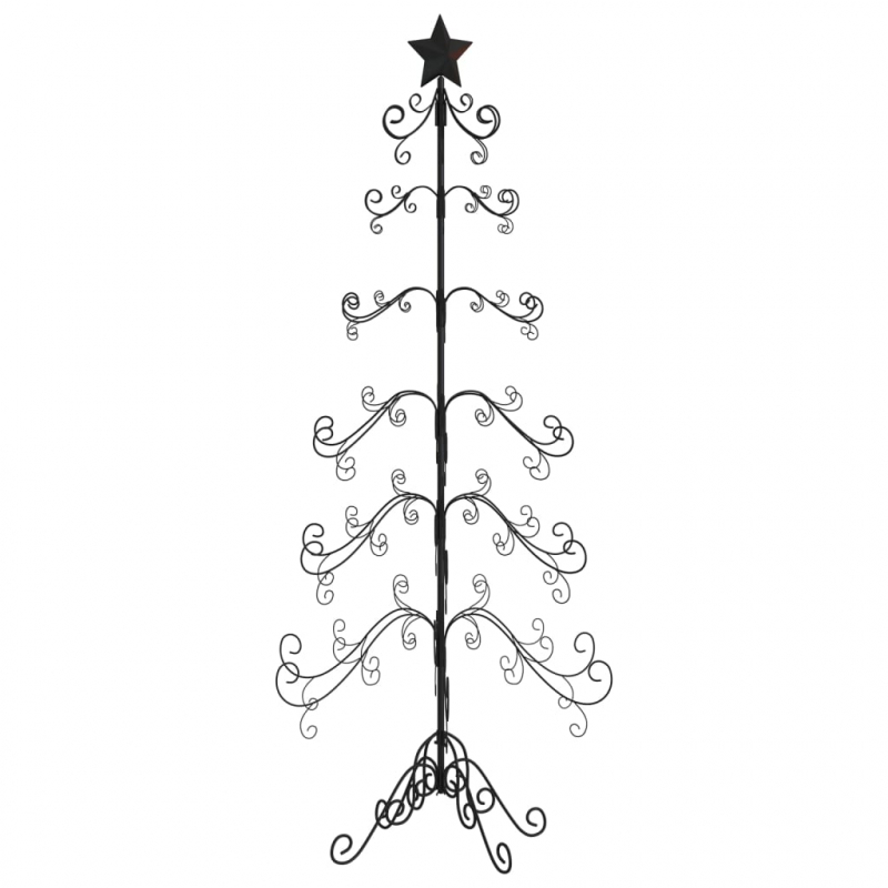 Metall-Weihnachtsbaum für Dekorationen Schwarz 180 cm