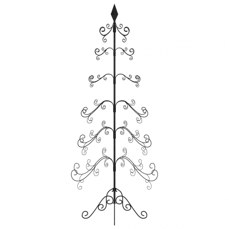 Metall-Weihnachtsbaum für Dekorationen Schwarz 215 cm