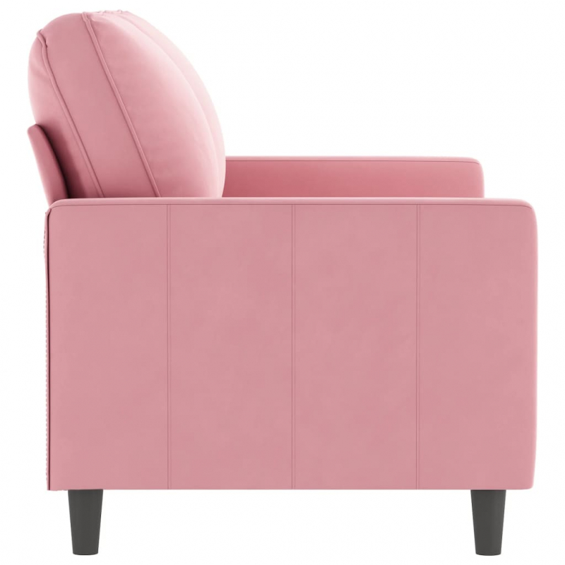 2-Sitzer-Sofa Rosa 120 cm Samt