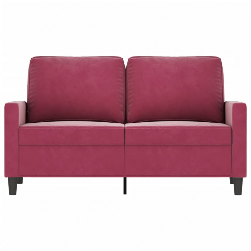 2-Sitzer-Sofa Weinrot 120 cm Samt