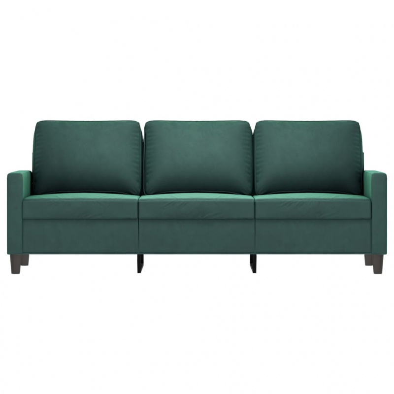 3-Sitzer-Sofa Dunkelgrün 180 cm Samt