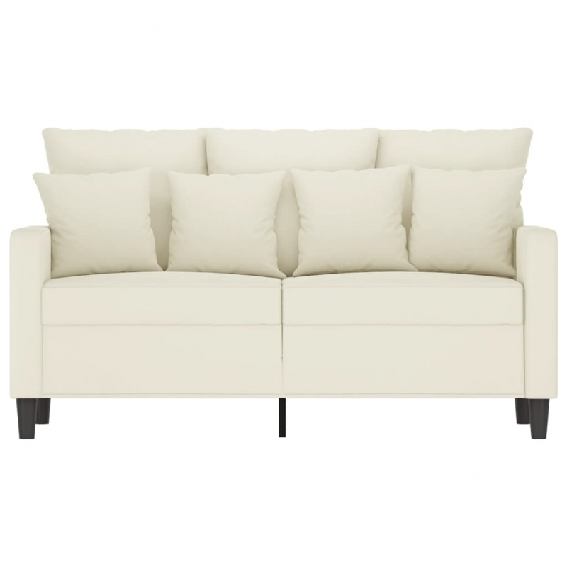 2-Sitzer-Sofa Creme 120 cm Samt