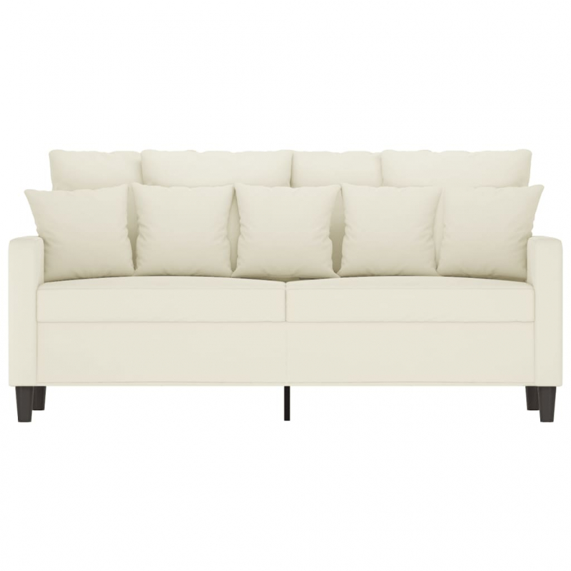 2-Sitzer-Sofa Creme 140 cm Samt