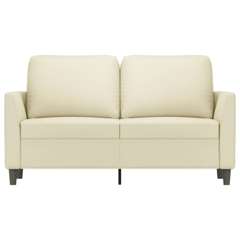 2-Sitzer-Sofa Creme 120 cm Kunstleder