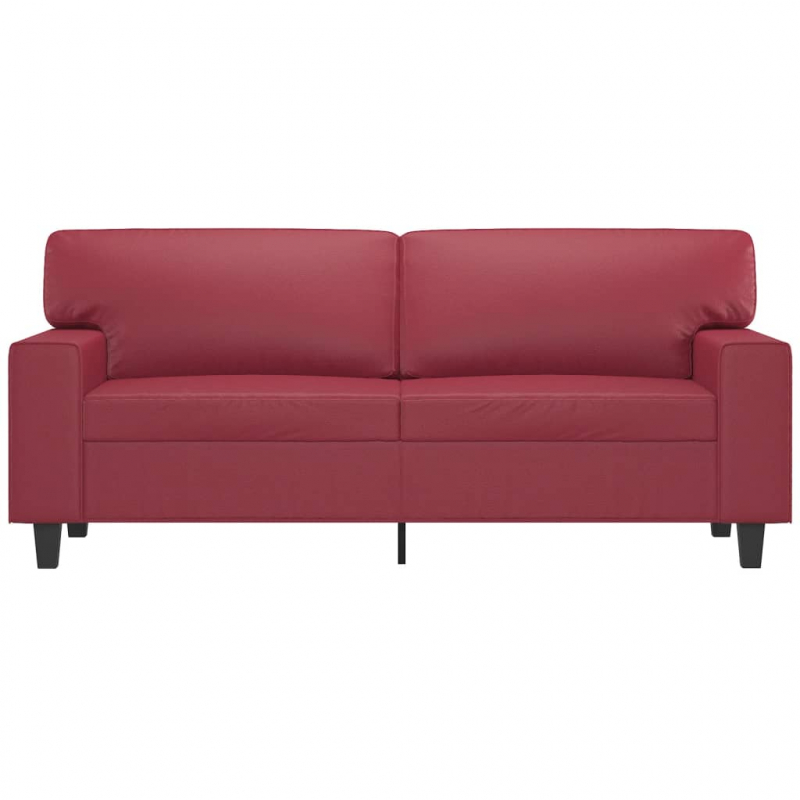 2-Sitzer-Sofa Weinrot 140 cm Kunstleder