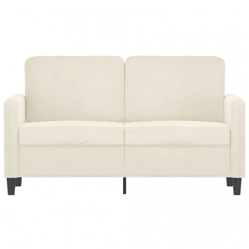 2-Sitzer-Sofa Creme 120 cm Samt